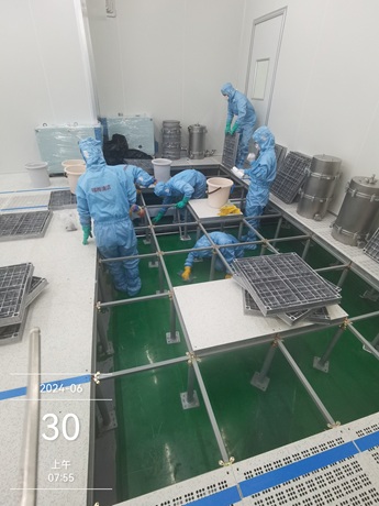 1000平方半导体千级无尘车间年中深度清洁