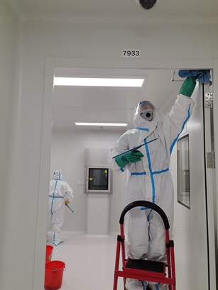 生物医药GMP洁净室深度清洁消毒
